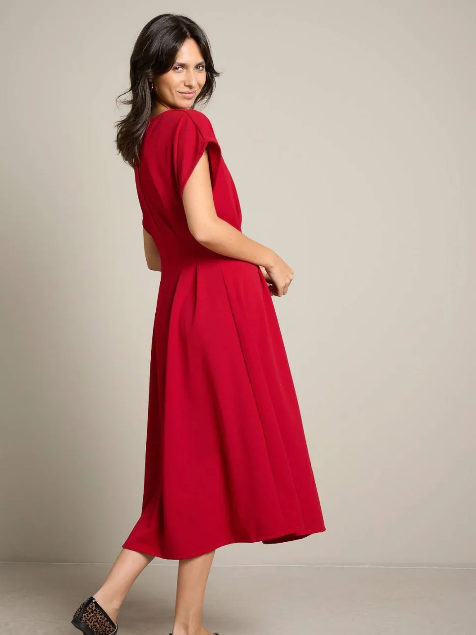 LOLALIZA midi jurk - rood, foto 4