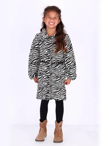 B.Nosy blousejurk met ceintuur en zebraprint zwart/wit, foto 2