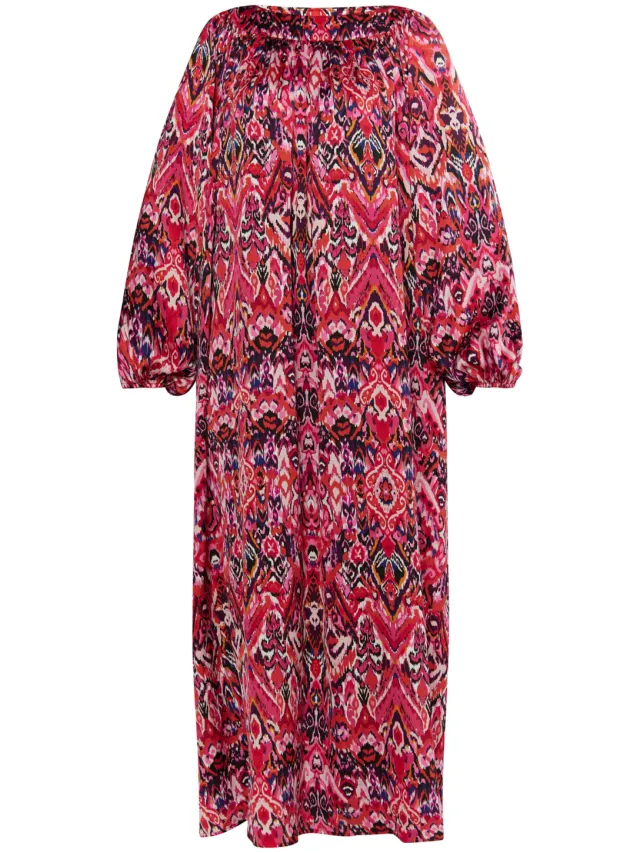 Usha Maxi jurk Dames Roze Veelkleurig, foto 2