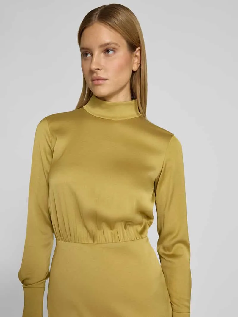 drykorn Minijurk met opstaande kraag model 'OVINE' geel, foto 4
