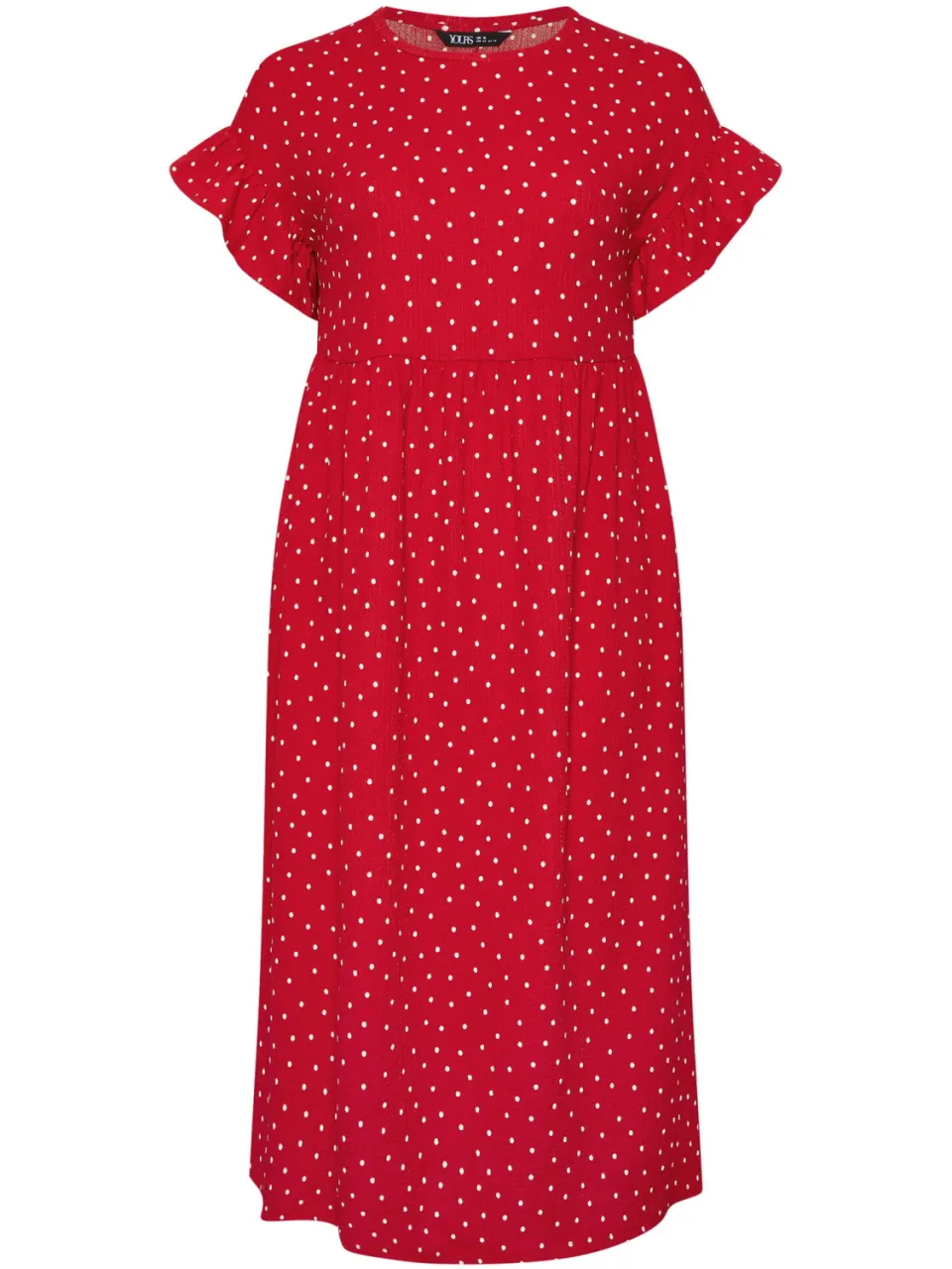 Yours Rode Polkadot Midijurk rood, foto 3