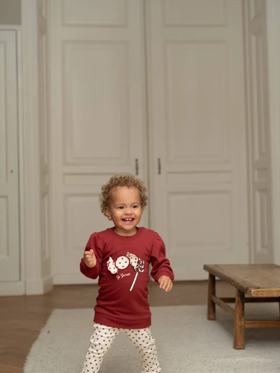 Dirkje sweatjurk rood