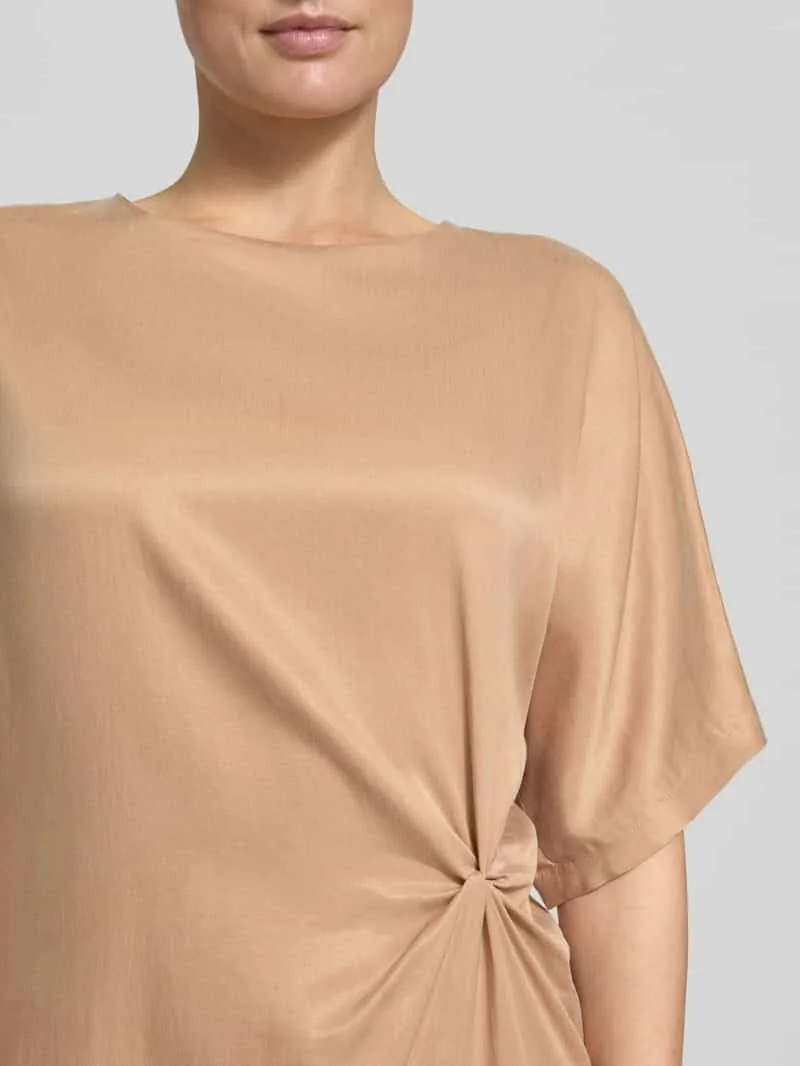 drykorn midi-jurk met knoopdetail model 'INDAH' zalm, foto 5