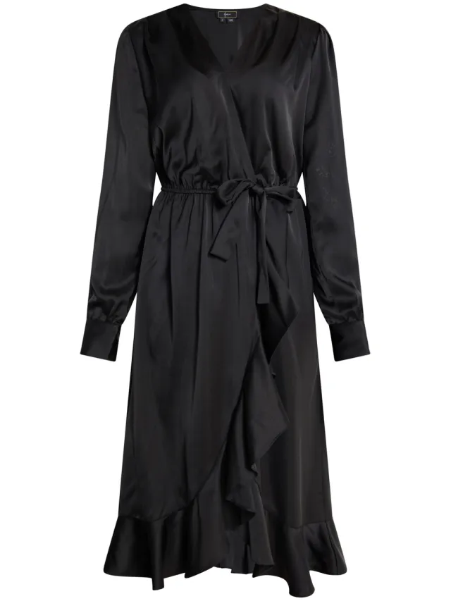 Faina Midi-jurk met lange mouwen Dames zwart, foto 2
