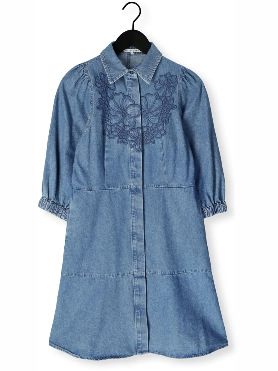 SECOND FEMALE Dames Jurken Cornelia Denim Tunic Dress - Blauw, foto 2