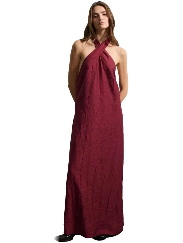 Stefanel Maxi-jurk met halternek dames Stefanel Rood