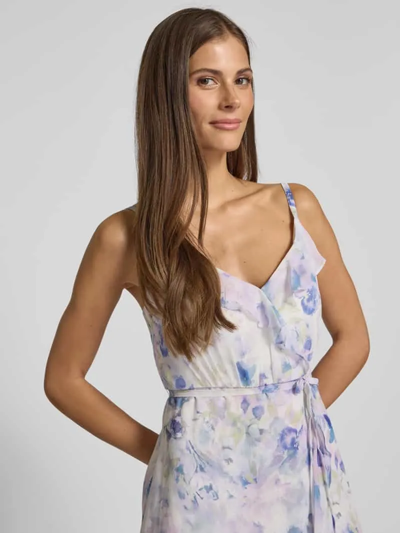 Jake*s Cocktail Midi-jurk met volants en strikceintuur ecru, foto 4