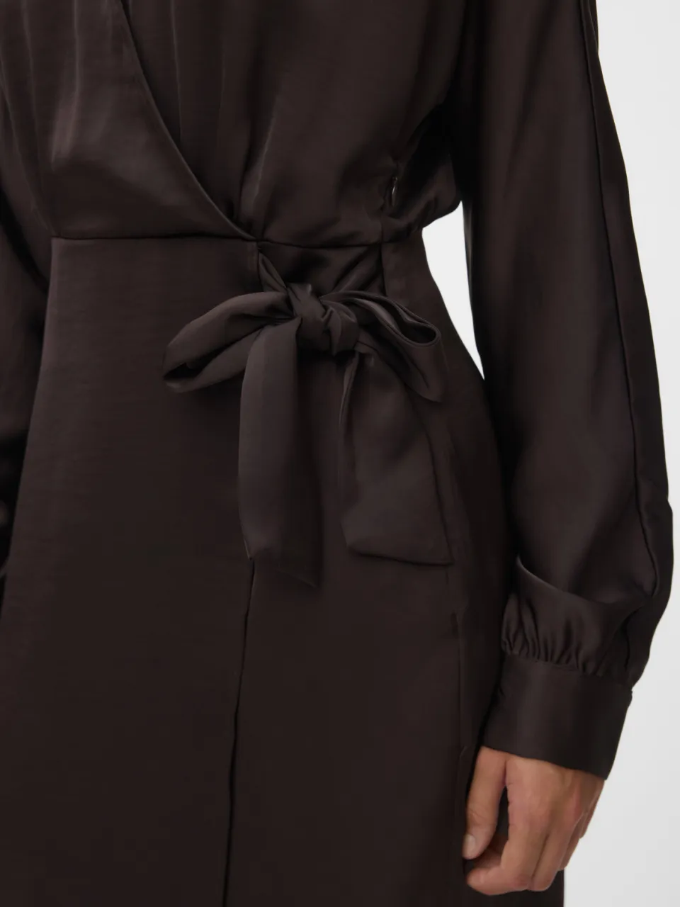 Vero Moda x Wehkamp wikkeljurk - bruin, foto 7
