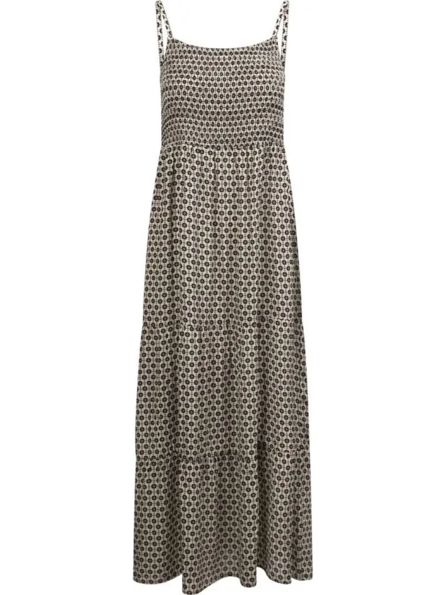 Trespass damesjurk Selena Casual Maxi Dress soft stone print