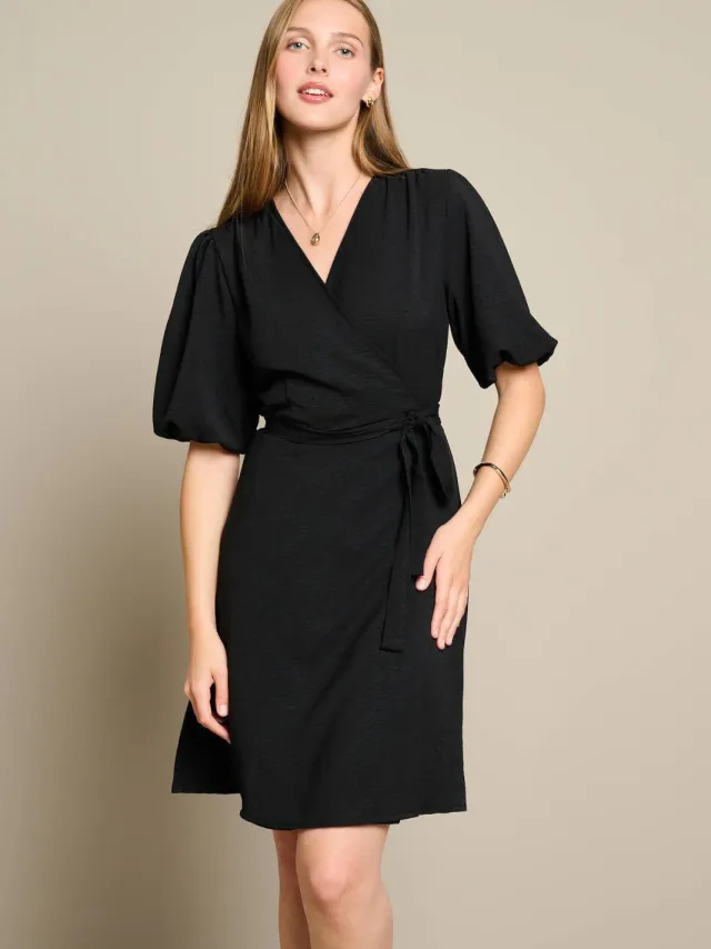 LOLALIZA viscose zomerjurk - zwart