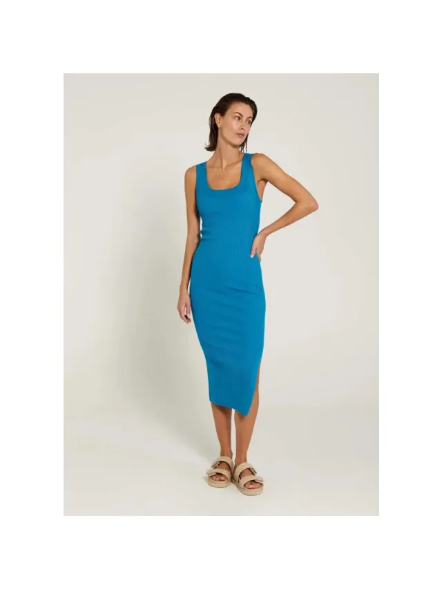 Norr Sherry tank dress ibiza blue Blauw