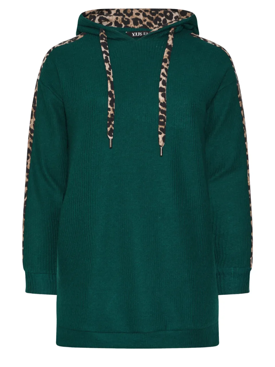 Yours Groene Hoodie Met Luipaardprint-52, foto 5