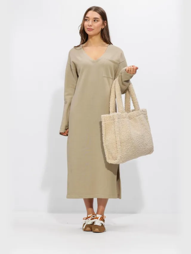 Penn & Ink Dames Jurken Dress Print - Beige