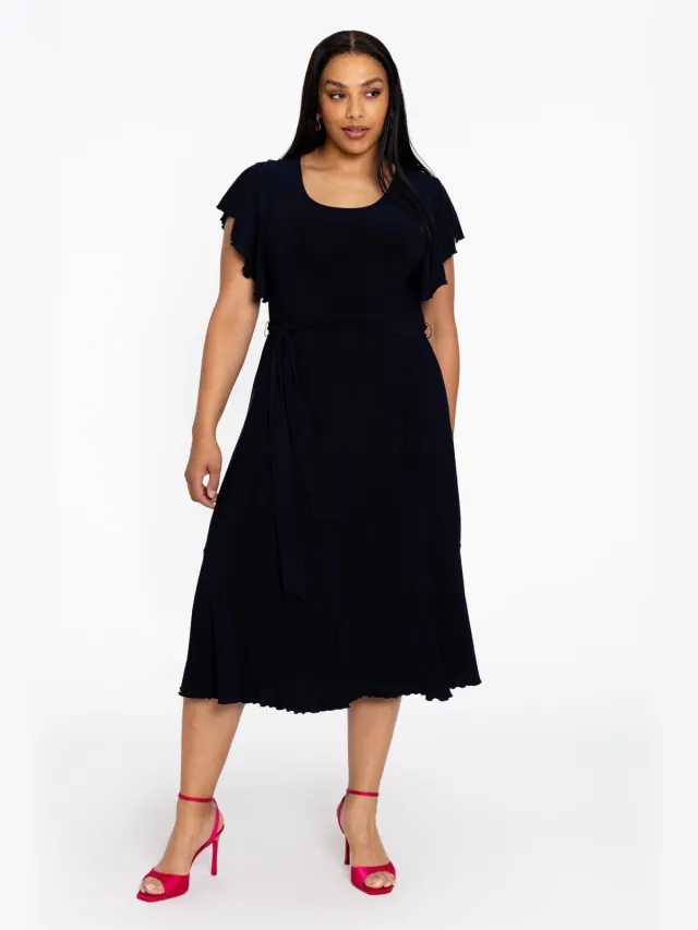 Yoek Jurk met volants | Blauw