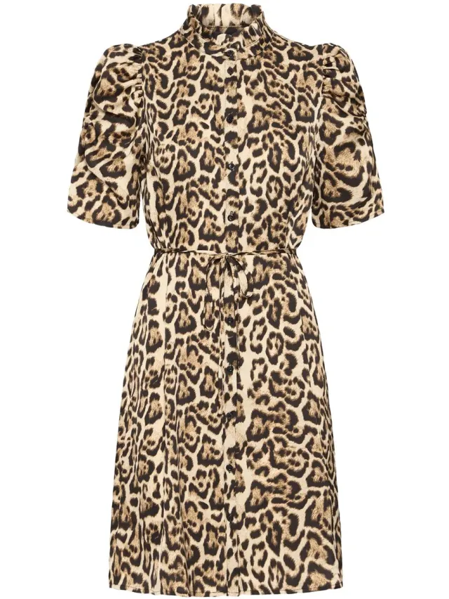 Dameshemdjurk Ichi Nima brown leopard aop