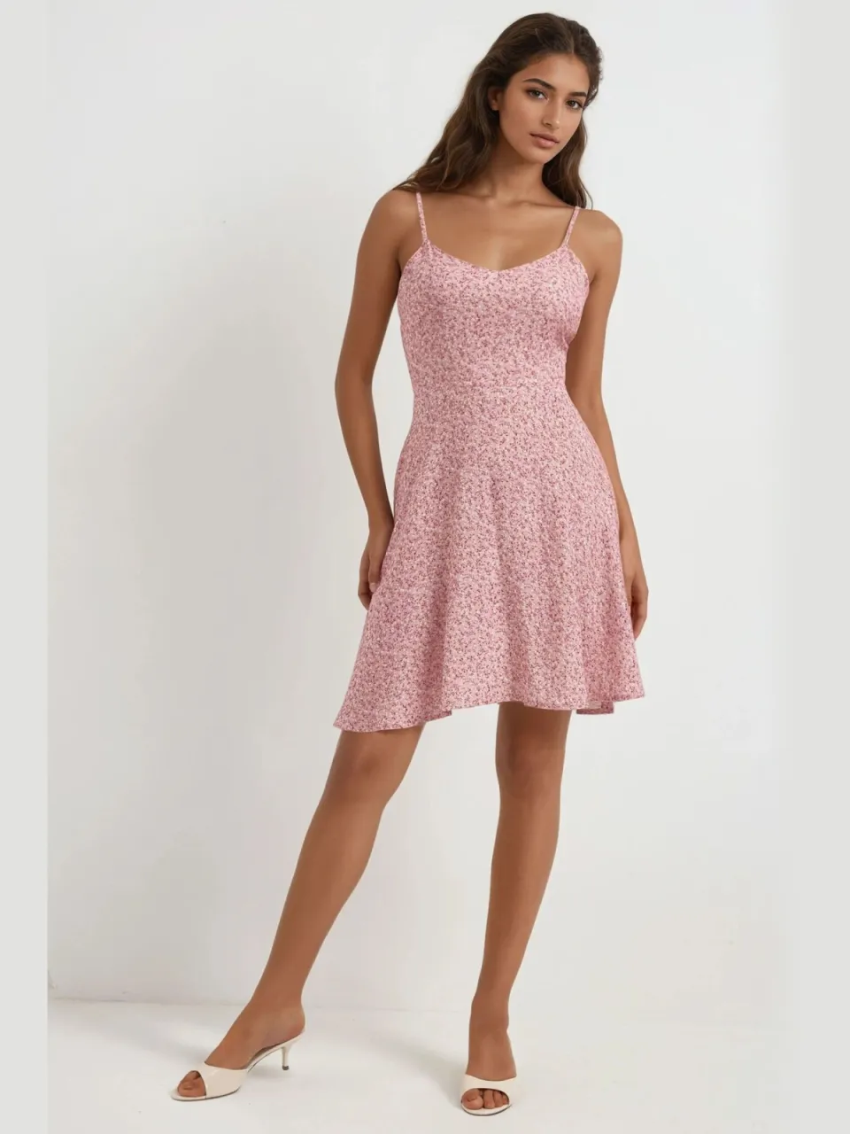 Hiccup Bloemenpatroon Mini Jurk blush, foto 2