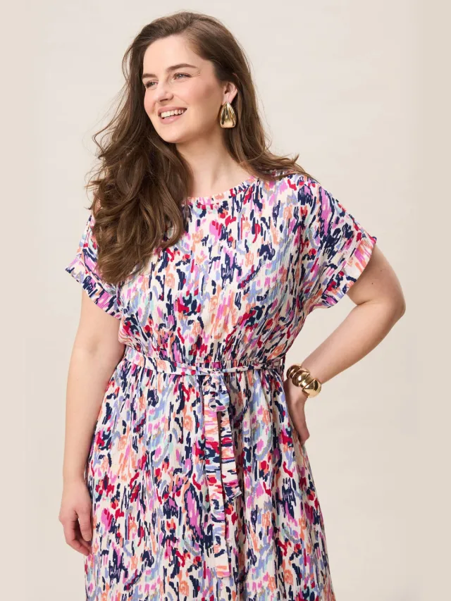 Miss Etam Plus zomerjurk multi multicolor roze, foto 3