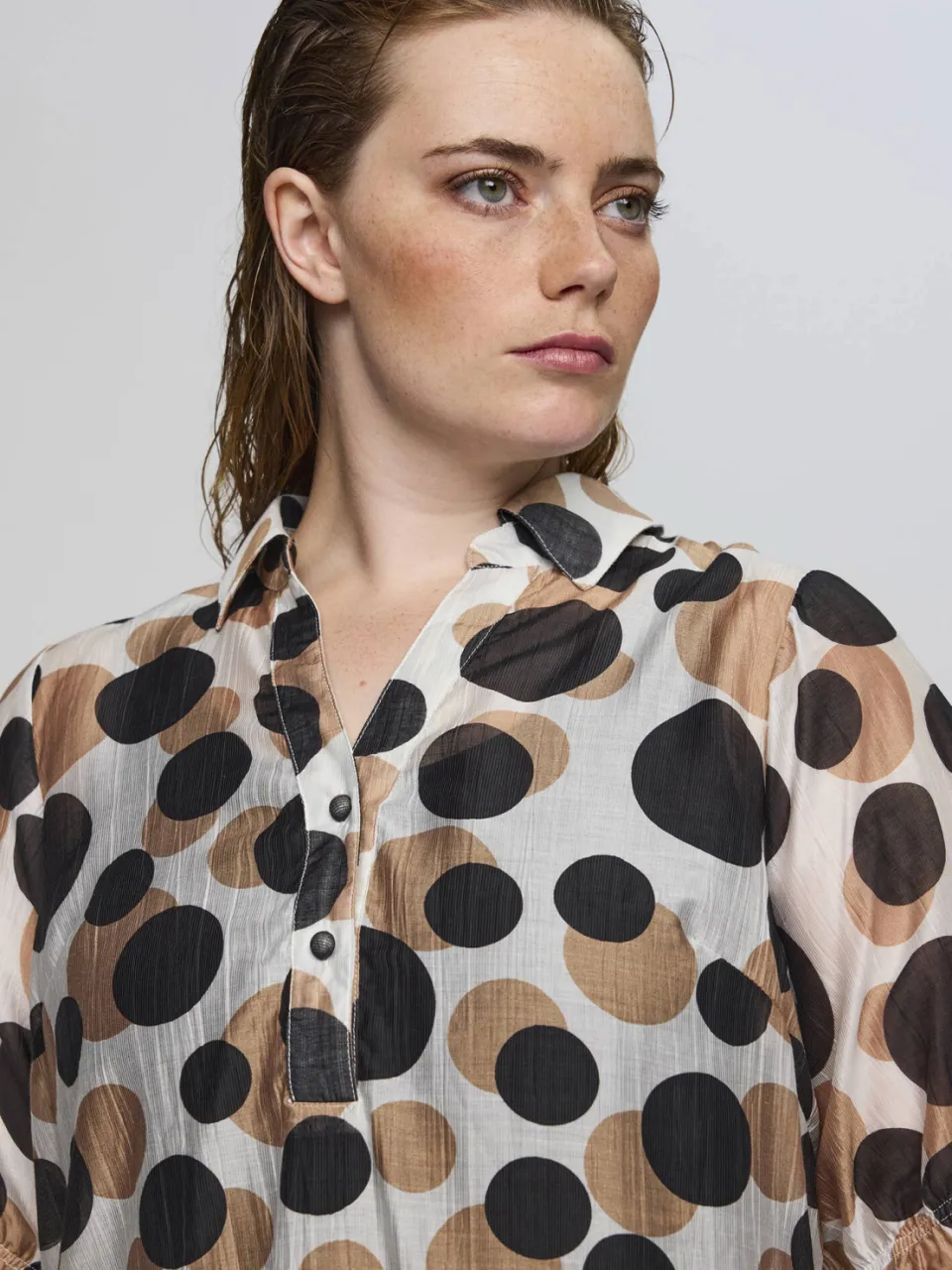 STUDIO blousejurk met stippen zwart, foto 5