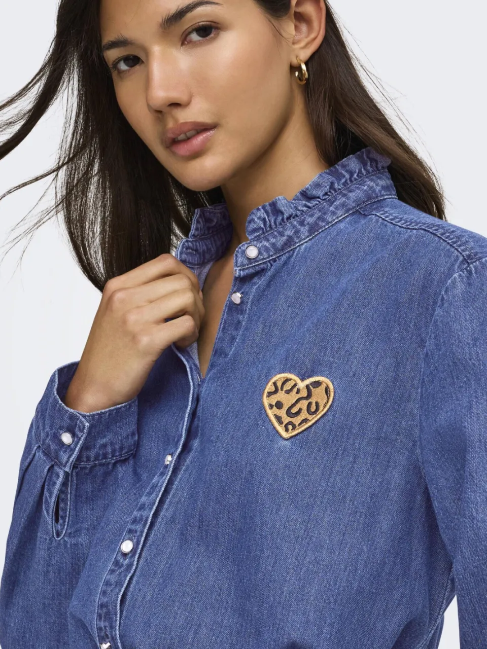 Only spijkerjurk met patches - blauw, foto 5