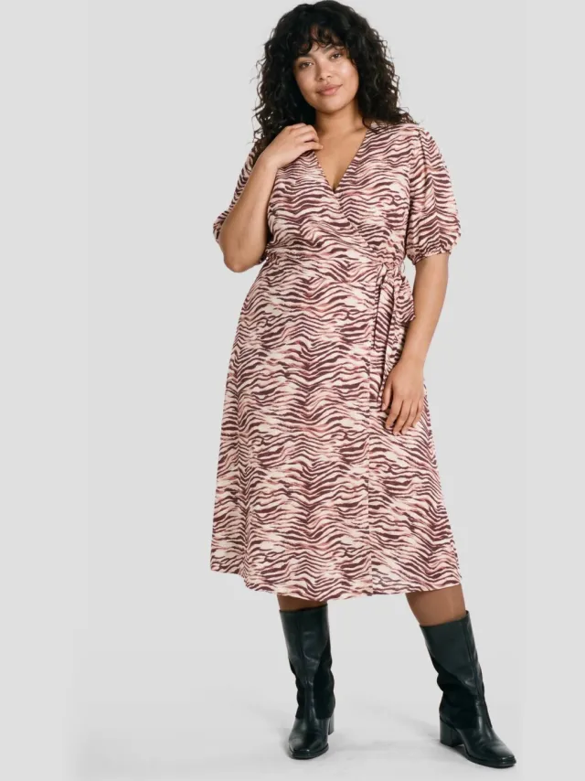GREAT LOOKS wikkeljurk met zebraprint Multi
