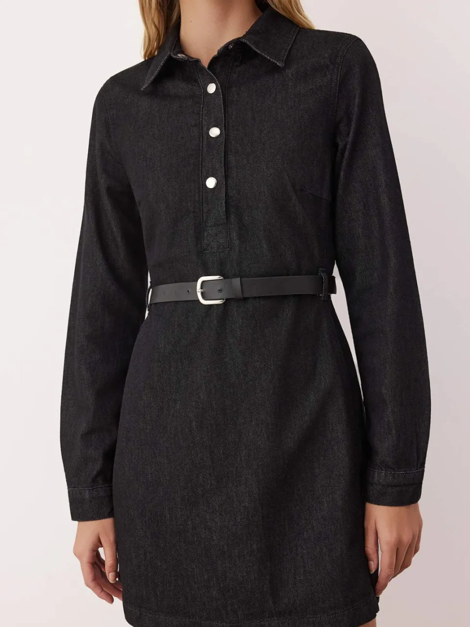 Trendyol TRENDYOLMİLLA Dames Zwart Effen Extra Kort / Super Mini Lang Casual A-lijn Jurken, foto 2