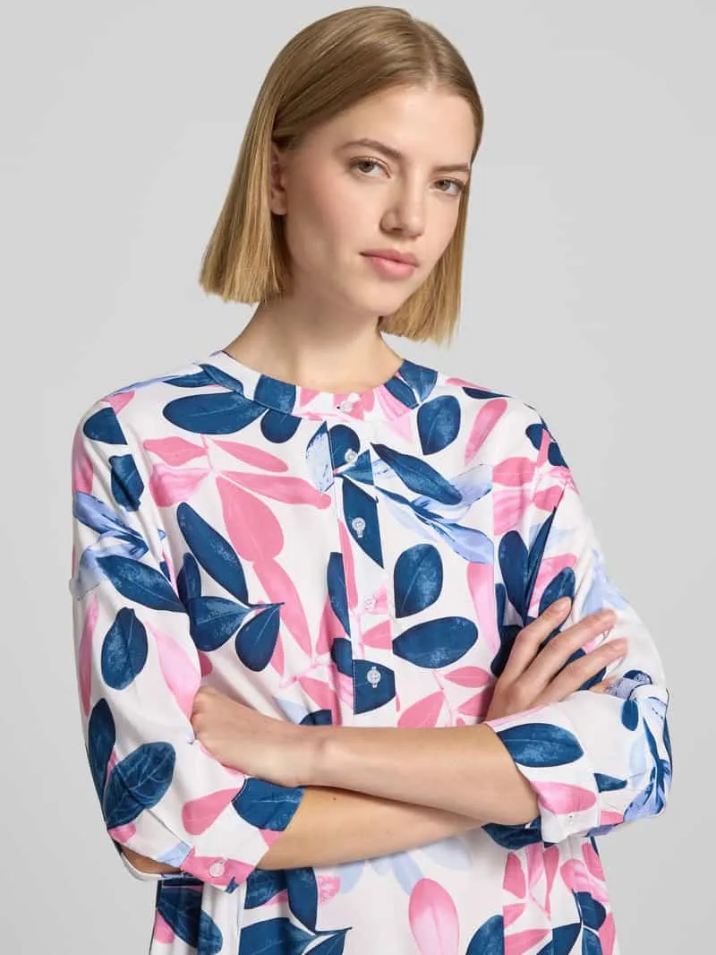 ZABAIONE Midi-jurk van viscose met 3/4-mouw model 'Ma44ilin' marineblauw, foto 3