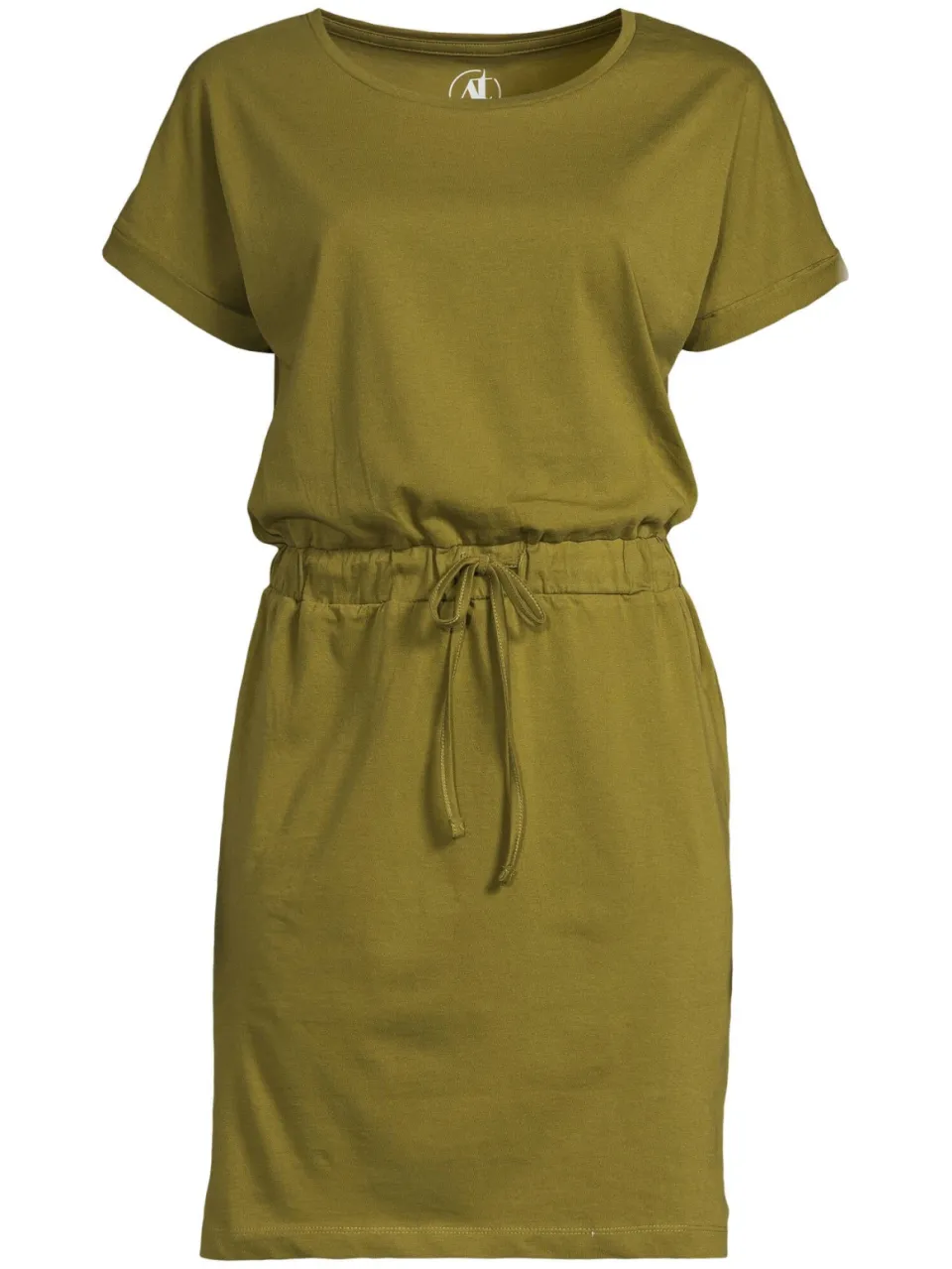 Anytime T-shirt jurk olijfgroen, foto 2
