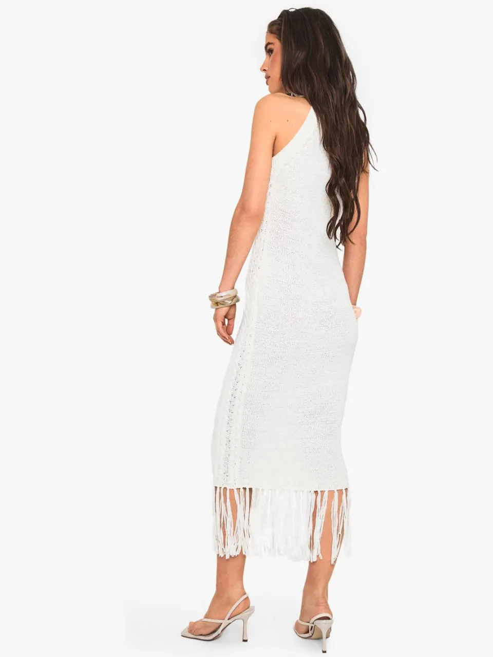 boohoo Dames Tassel Detail Crochet Dress crème, foto 2
