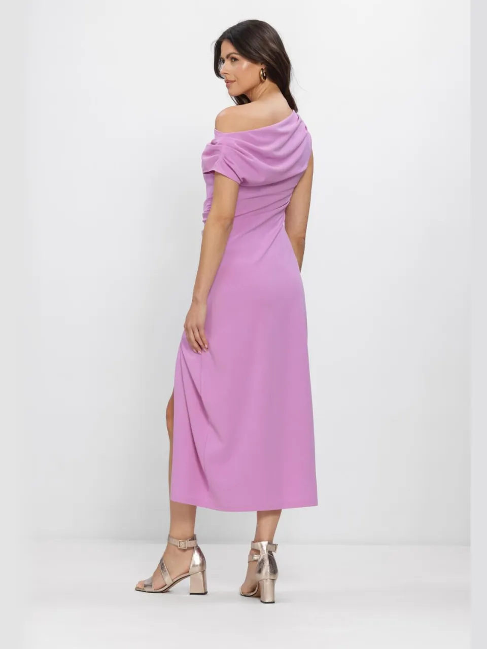 Freebird Dames Jurken F-jer-pes-crepe-26-1 - Lila, foto 3