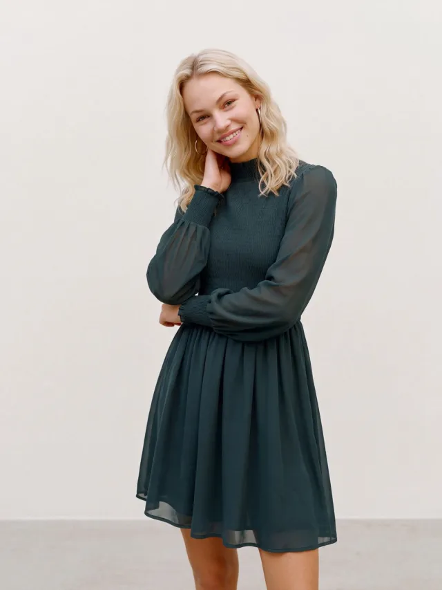 Vero Moda Jurk VMLINDA Korte jurk Ponderosa Pine 1