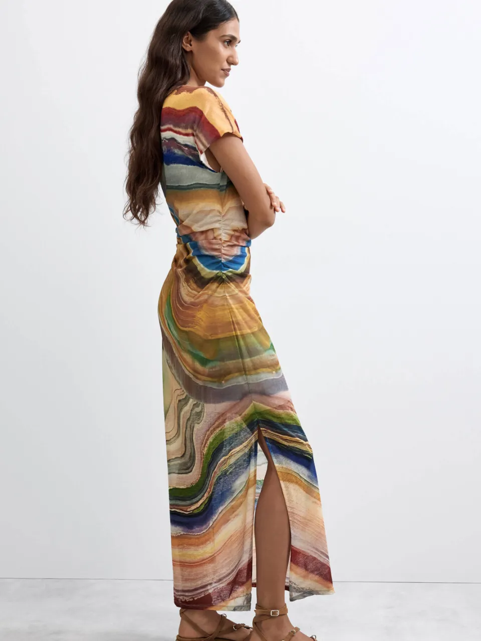 Desigual midi zomerjurk met print - meerkleurig multi, foto 5
