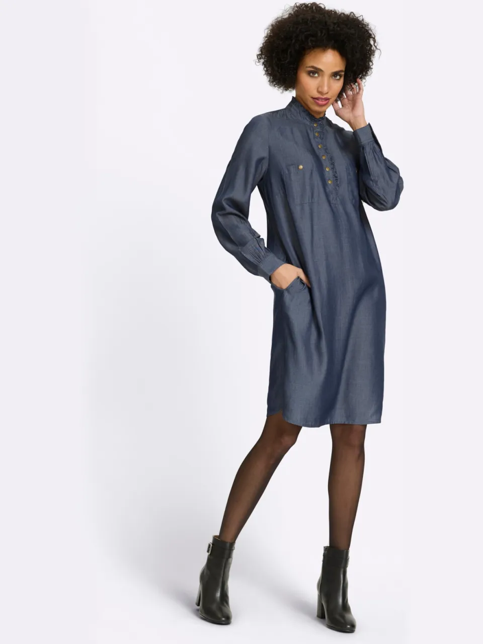 Blousejurk donkerblauw