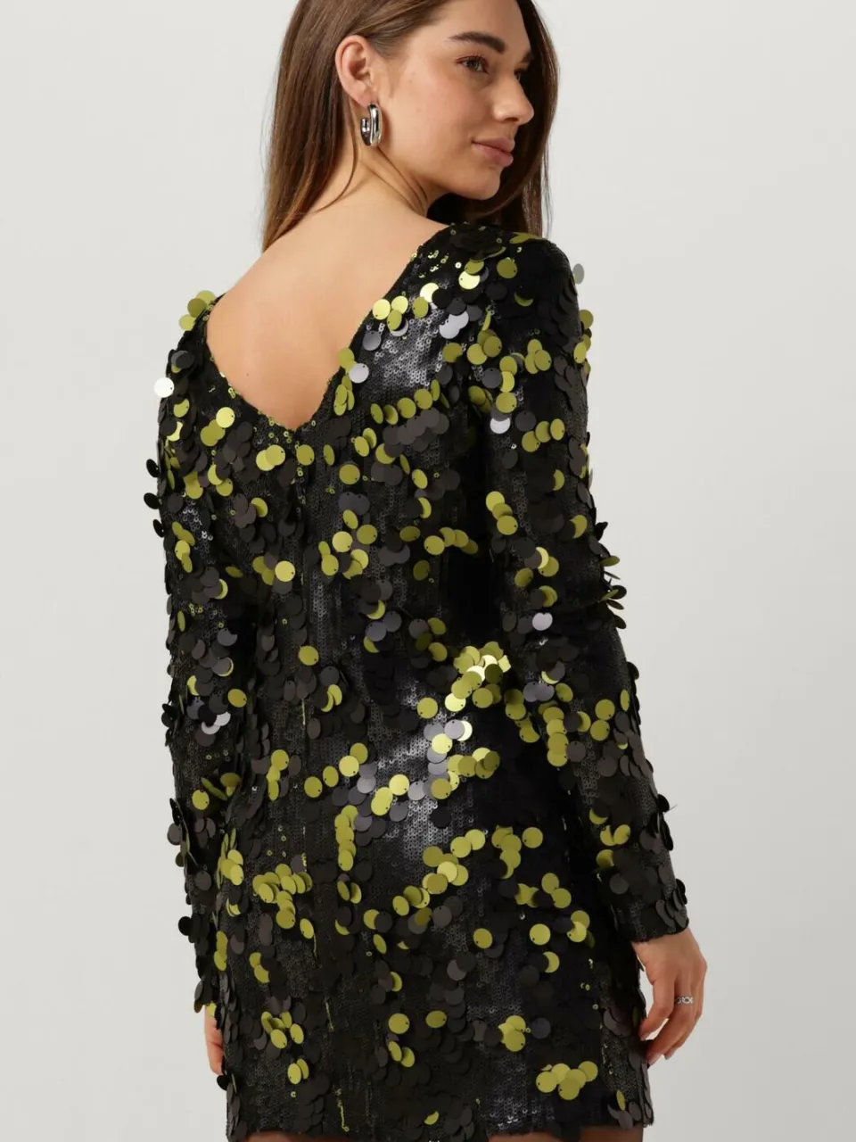 Colourful Rebel Dames Jurken Tini Sequins Straight Dress - Zwart, foto 3
