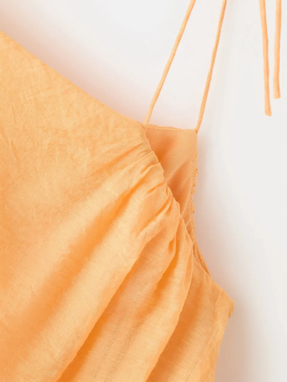 Mango one shoulder midi zomerjurk - geel, foto 7