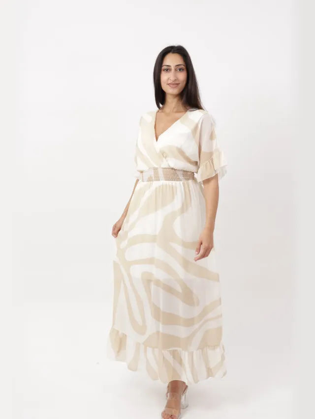 Elara Maxikleid Beige