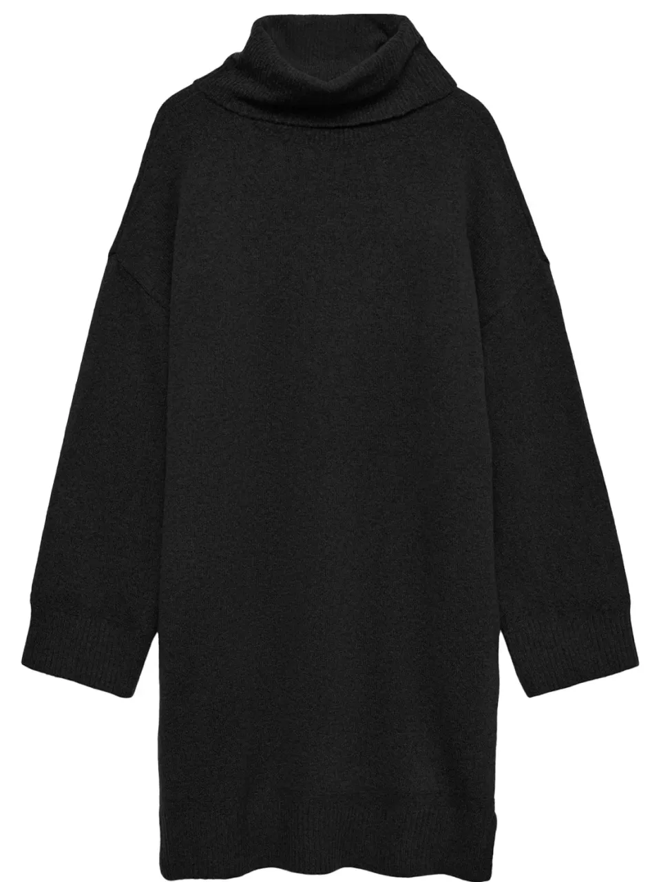 Vero Moda Gebreide jurk met col voor dames (Zwart), foto 2