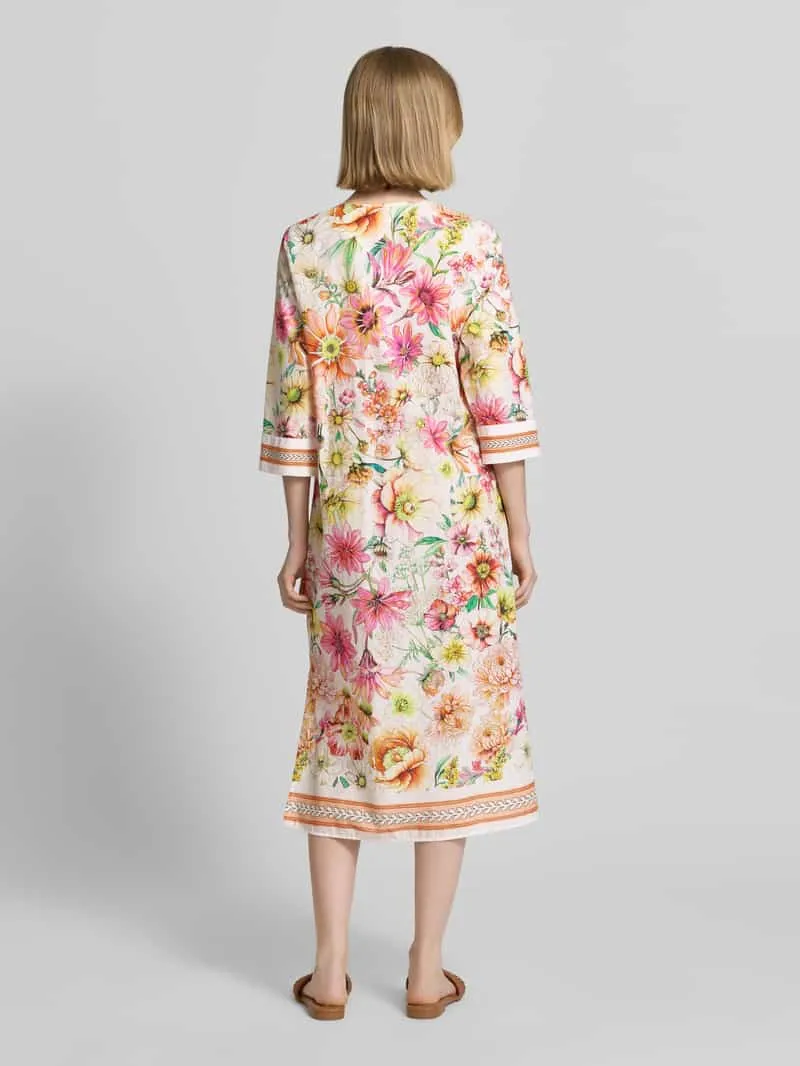 Emily Van den Bergh Tunikajurk in allover-look met V-hals wit, foto 4