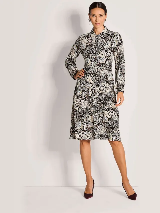 MADELEINE Jurk Jurk beige / zwart / meerkleurig