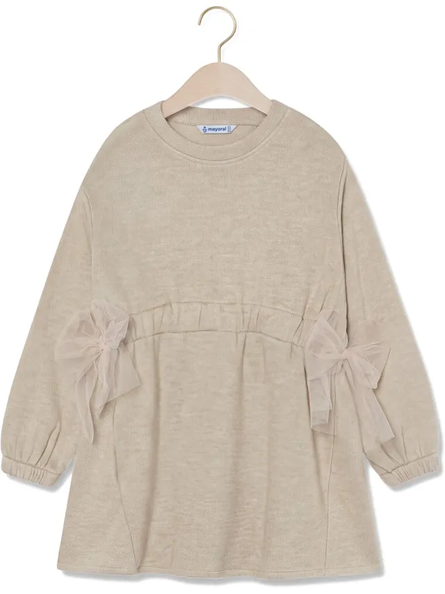 Mayoral Meisjes Jurken Knitted Dress - Beige