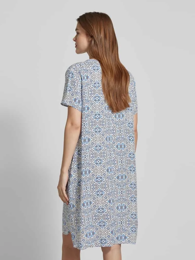 Christian Berg Woman Selection Knielange jurk van viscose met steekzakken blauw, foto 3
