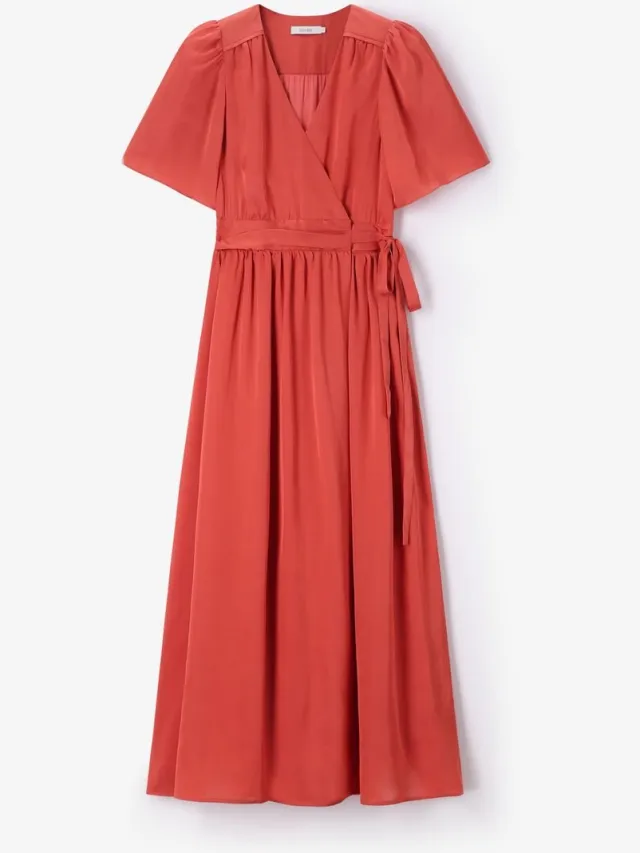 Sissy-Boy Lichtrode maxi wikkeljurk L.Rood