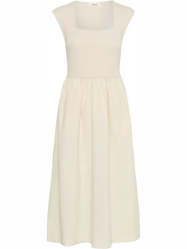 SOAKED IN LUXURY Damesjurk Soaked in Luxury Simone Phoebe Beige