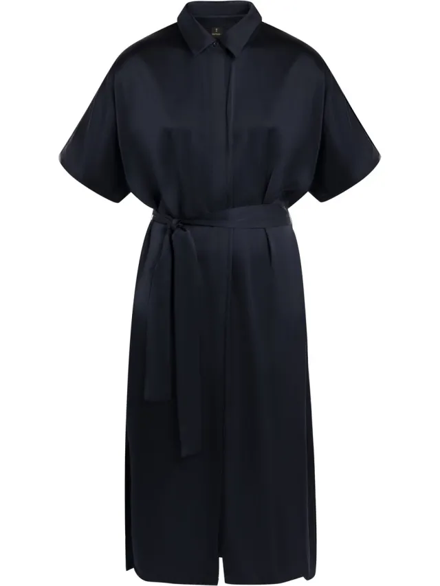 DREIMASTER Jurk maxi met korte mouwen marine