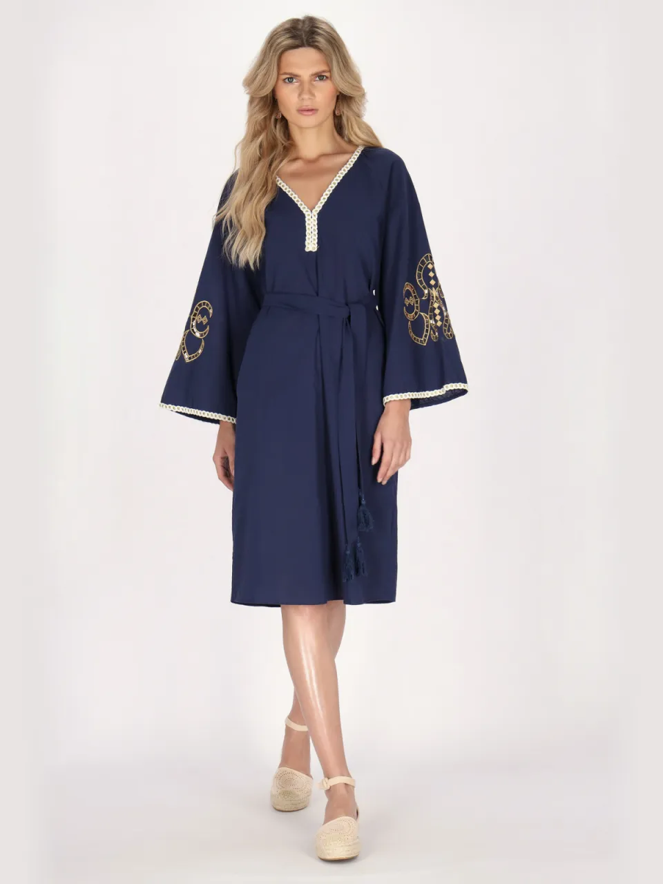 Usha Jurk Dames marine Marineblauw