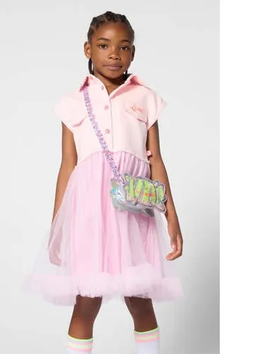 Billieblush zomerjurk roze Meisjes Polyester Klassieke kraag Effen Lichtroze