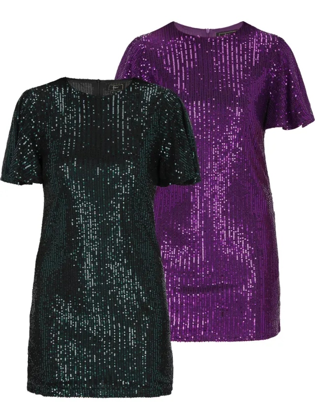 Mo dress 2-Pack Dark Green & Violet
