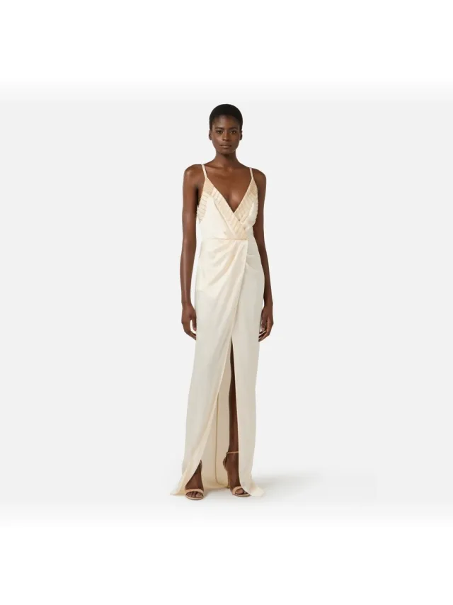 Elisabetta Franchi Lange Jurk Elisabetta Franchi ABR4862E2 Wit