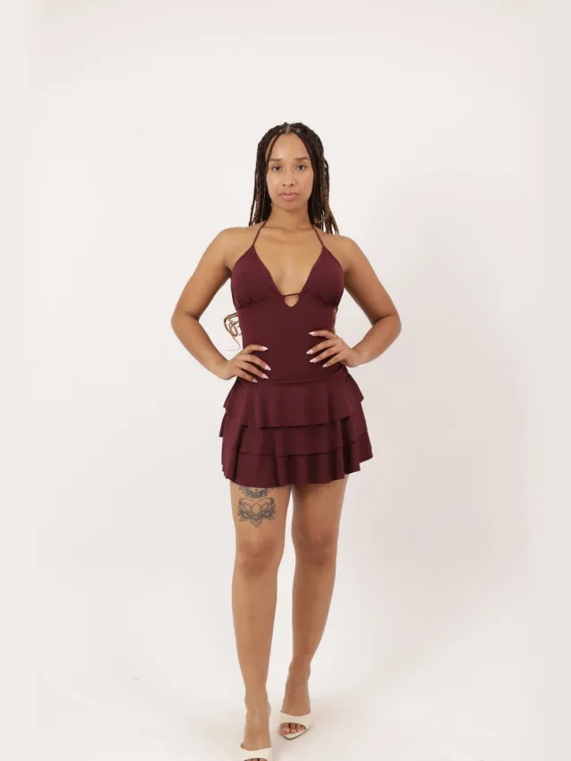 Elara Minikleid Bordeaux
