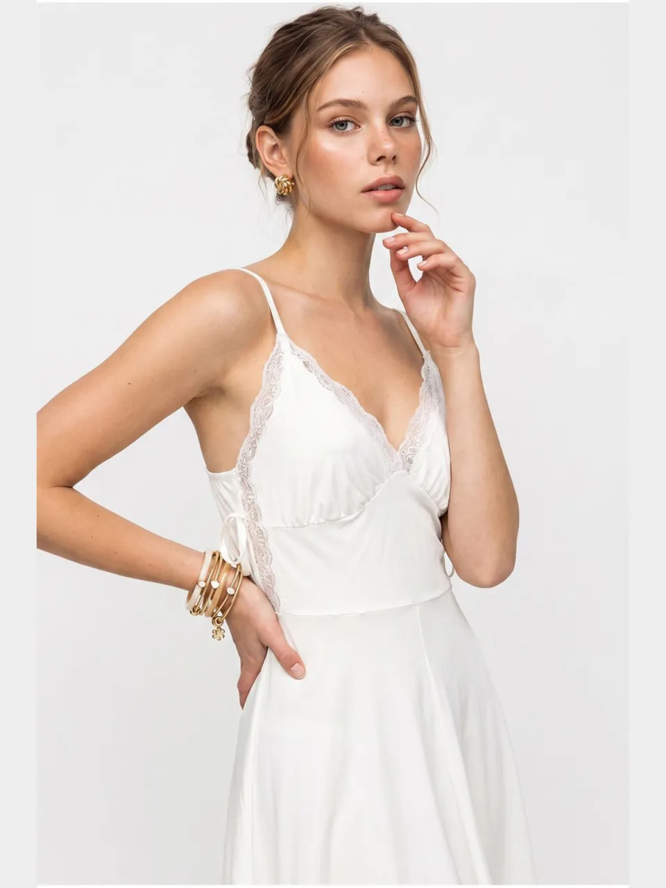 Bianco Lucci Midi-jurk wit, foto 2