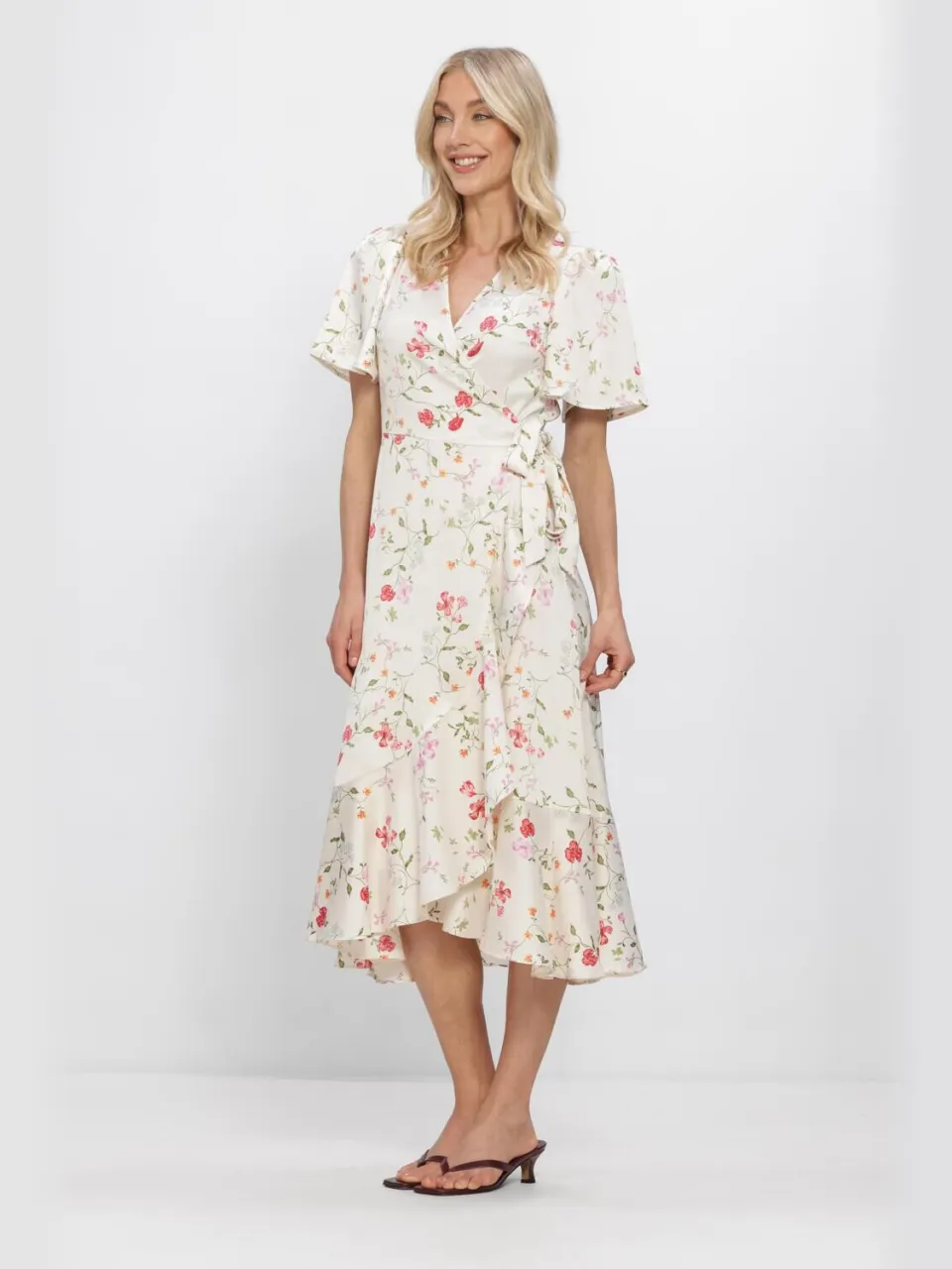 Yas Cocktailjurk in wikkellook model 'THEA' Wit